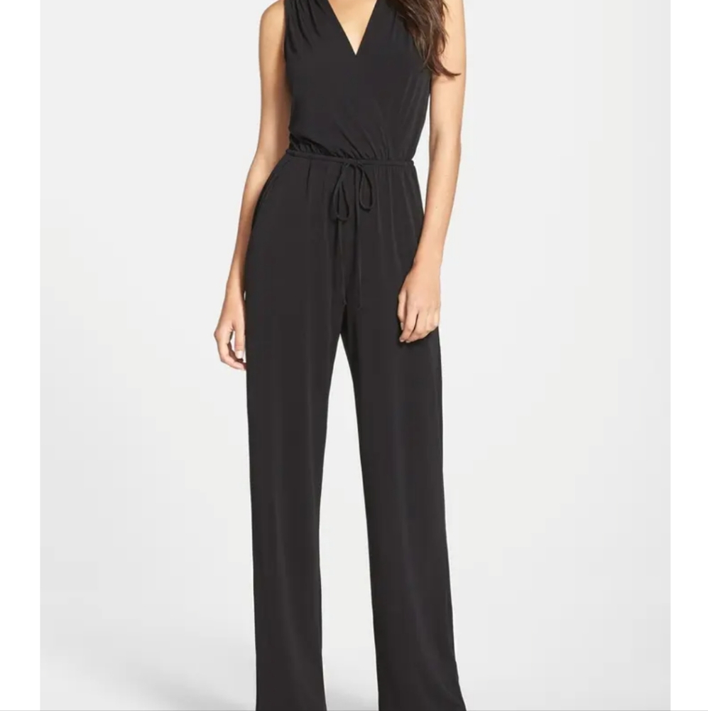 BCBGeneration Black Open Back Jumpsuit